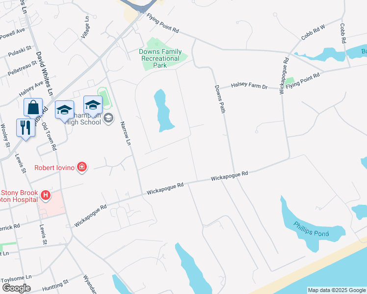 map of restaurants, bars, coffee shops, grocery stores, and more near 32 Pheasant Close South in Southampton