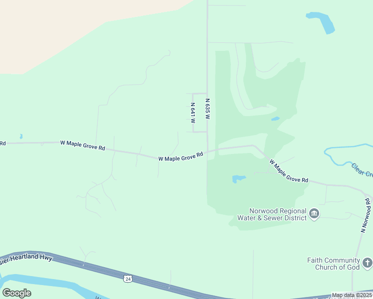 map of restaurants, bars, coffee shops, grocery stores, and more near 6421 W 442 N in Huntington