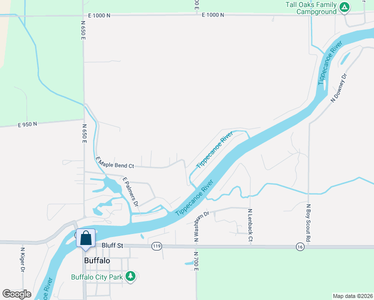 map of restaurants, bars, coffee shops, grocery stores, and more near 6927 East Maple Bend Court in Monticello