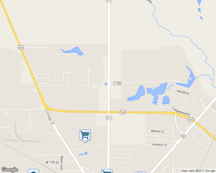 map of restaurants, bars, coffee shops, grocery stores, and more near 0 Westlake Drive in Ashland