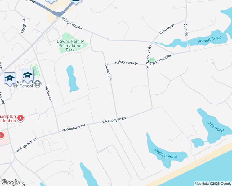 map of restaurants, bars, coffee shops, grocery stores, and more near 272 Downs Path in Southampton