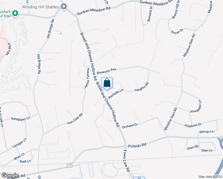 map of restaurants, bars, coffee shops, grocery stores, and more near 269 Bread and Cheese Hollow Road in Northport