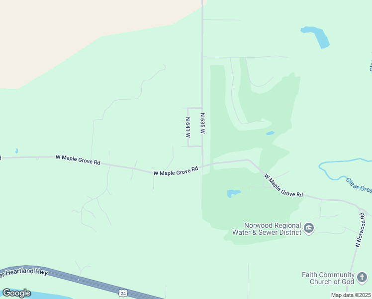 map of restaurants, bars, coffee shops, grocery stores, and more near 6421 West 442 North in Huntington