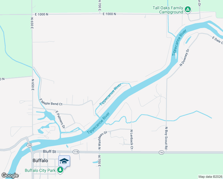 map of restaurants, bars, coffee shops, grocery stores, and more near 6600-6698 East Maple Bend Court in Monticello