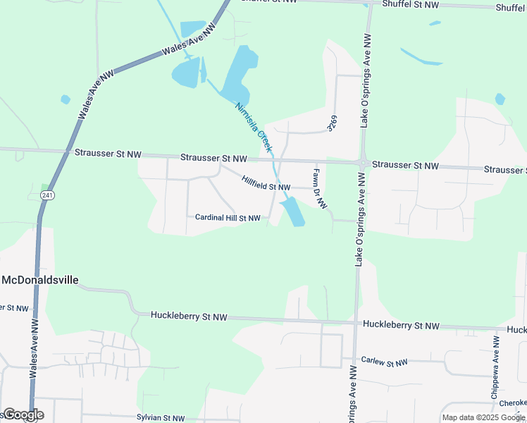 map of restaurants, bars, coffee shops, grocery stores, and more near 7540 Sandpiper Avenue Northwest in North Canton