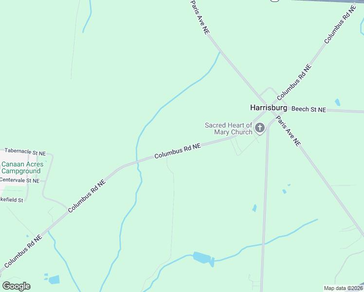 map of restaurants, bars, coffee shops, grocery stores, and more near 8645 Columbus Road Northeast in Louisville