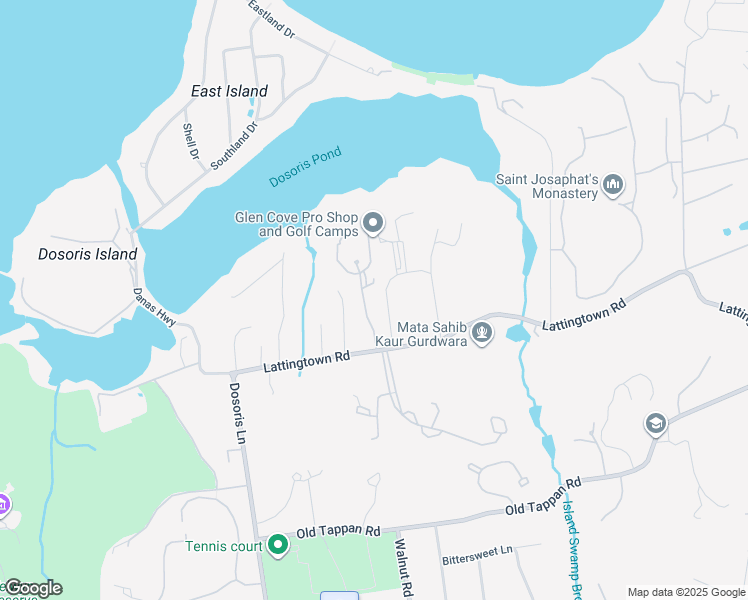 map of restaurants, bars, coffee shops, grocery stores, and more near 26 Longmeadow Lane in Glen Cove