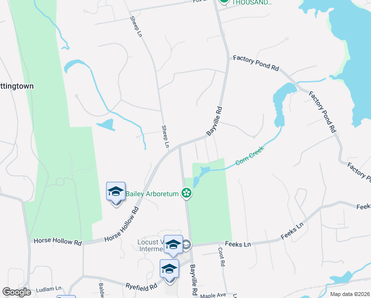 map of restaurants, bars, coffee shops, grocery stores, and more near 12 Cherrywood Lane in Locust Valley