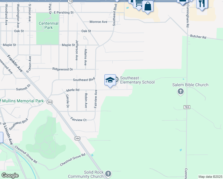 map of restaurants, bars, coffee shops, grocery stores, and more near 2200 Merle Road in Salem