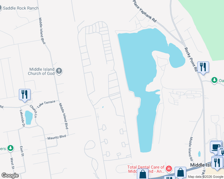 map of restaurants, bars, coffee shops, grocery stores, and more near 6 Sophia Drive in Middle Island