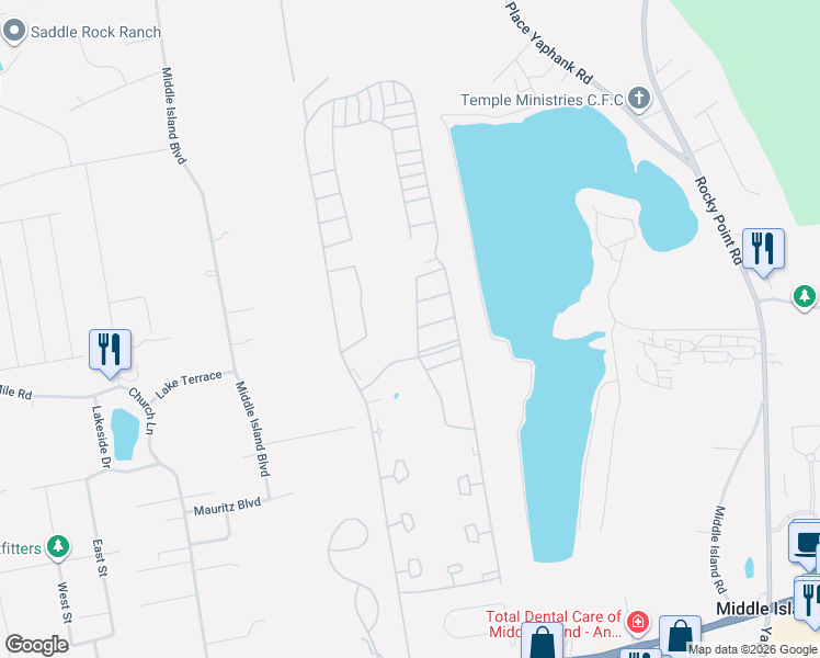 map of restaurants, bars, coffee shops, grocery stores, and more near 6 Sophia Drive in Middle Island