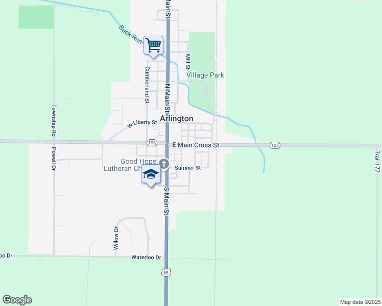map of restaurants, bars, coffee shops, grocery stores, and more near 212 Elm St in Arlington
