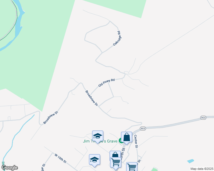 map of restaurants, bars, coffee shops, grocery stores, and more near 928 Old Piney Road in Jim Thorpe