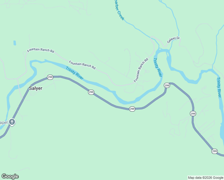 map of restaurants, bars, coffee shops, grocery stores, and more near Fountain Ranch Road in Salyer