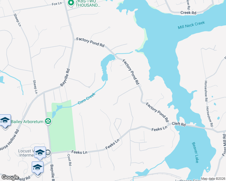 map of restaurants, bars, coffee shops, grocery stores, and more near 100 Factory Pond Road in Locust Valley