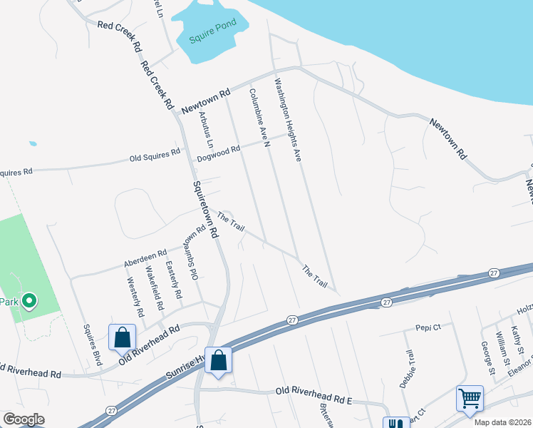 map of restaurants, bars, coffee shops, grocery stores, and more near 7 Bittersweet Avenue in Hampton Bays