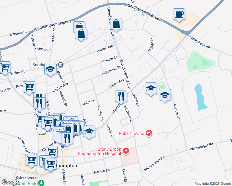 map of restaurants, bars, coffee shops, grocery stores, and more near 37 Osborne Avenue in Southampton