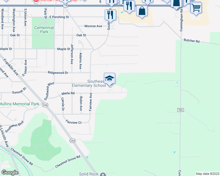 map of restaurants, bars, coffee shops, grocery stores, and more near 2200 Merle Road in Salem