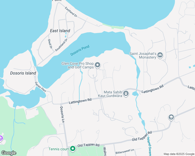 map of restaurants, bars, coffee shops, grocery stores, and more near 26 Longmeadow Lane in Glen Cove