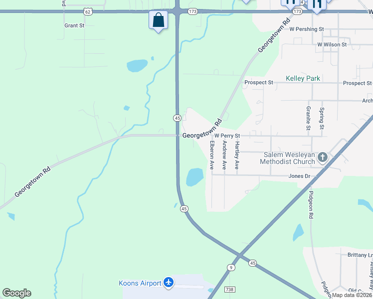 map of restaurants, bars, coffee shops, grocery stores, and more near 858 Georgetown Road in Salem