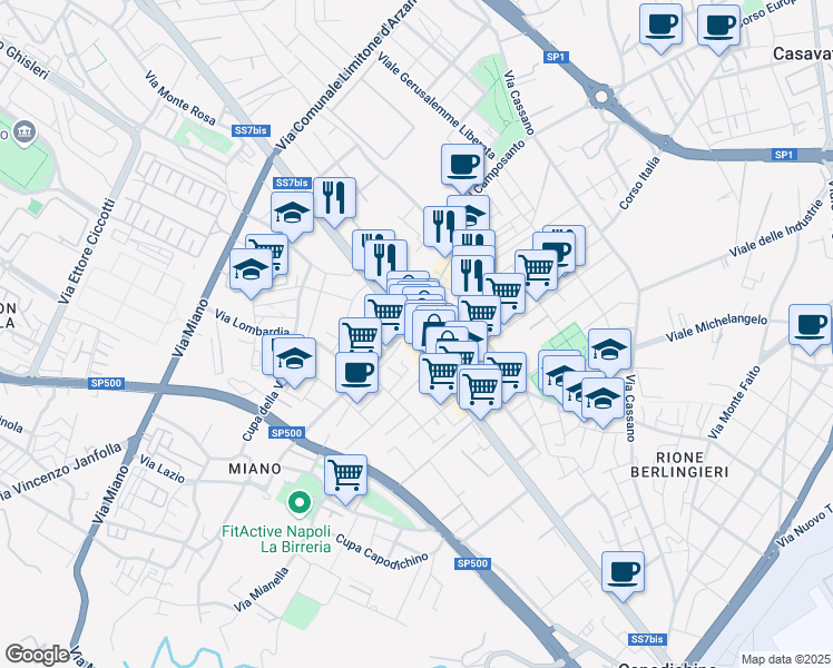 map of restaurants, bars, coffee shops, grocery stores, and more near in Naples