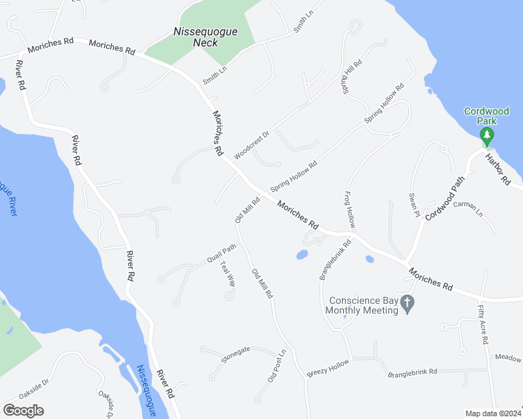 map of restaurants, bars, coffee shops, grocery stores, and more near 335 Old Mill Road in Saint James