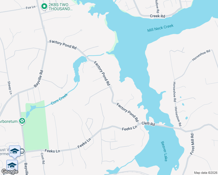 map of restaurants, bars, coffee shops, grocery stores, and more near 100 Factory Pond Road in Locust Valley