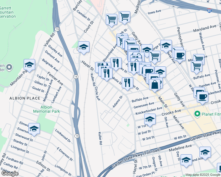 map of restaurants, bars, coffee shops, grocery stores, and more near 10 Norwood Avenue in Clifton