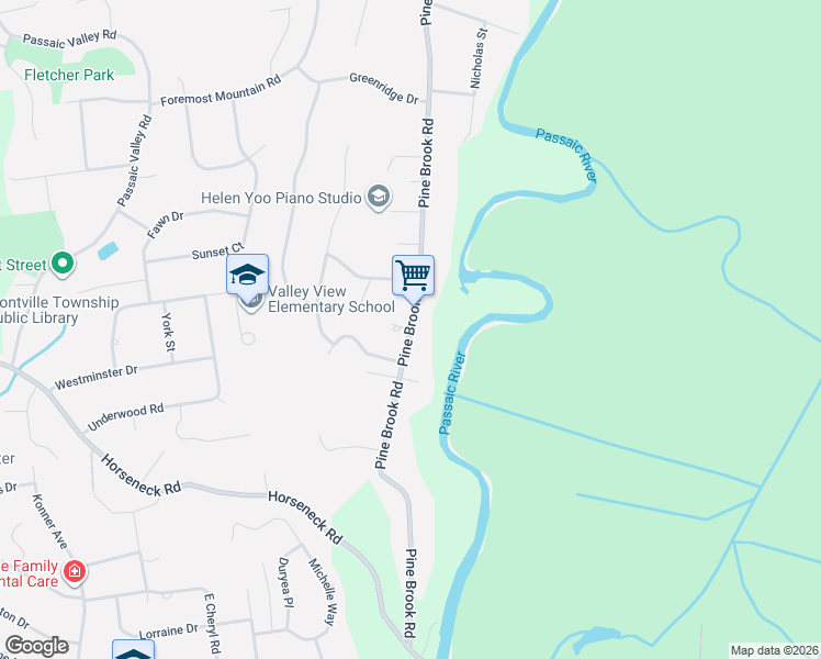 map of restaurants, bars, coffee shops, grocery stores, and more near 159 Pine Brook Road in Montville