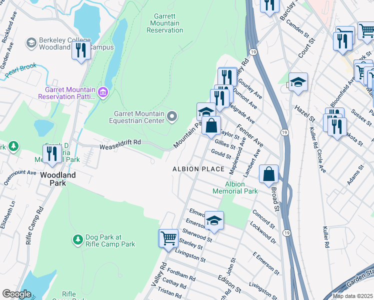 map of restaurants, bars, coffee shops, grocery stores, and more near 252 Silleck Street in Clifton