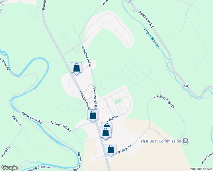 map of restaurants, bars, coffee shops, grocery stores, and more near 117 Adeline Court in Bellefonte