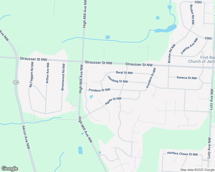 map of restaurants, bars, coffee shops, grocery stores, and more near 7684 3821 in Massillon