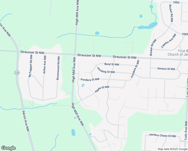 map of restaurants, bars, coffee shops, grocery stores, and more near 7684 3821 in Massillon