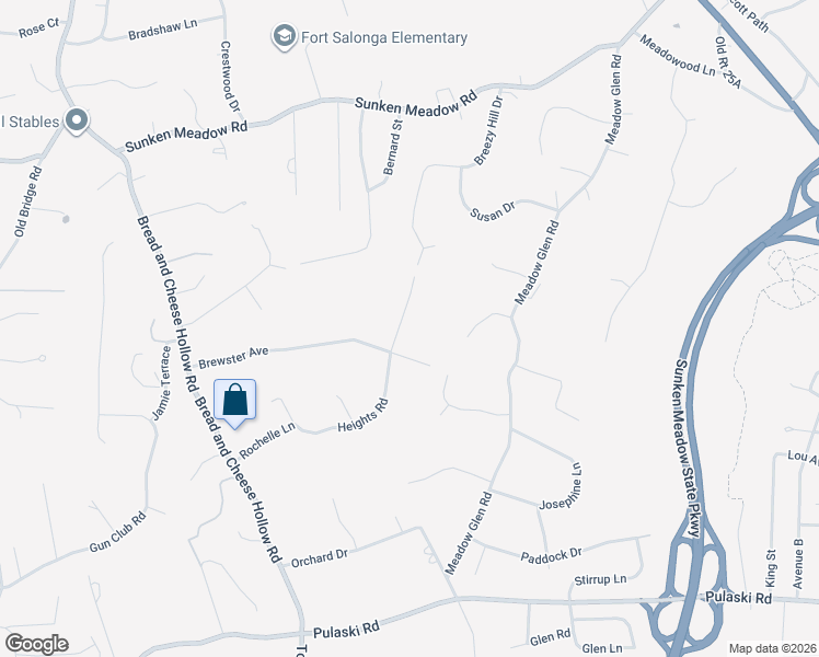 map of restaurants, bars, coffee shops, grocery stores, and more near 11 Heights Road in Northport