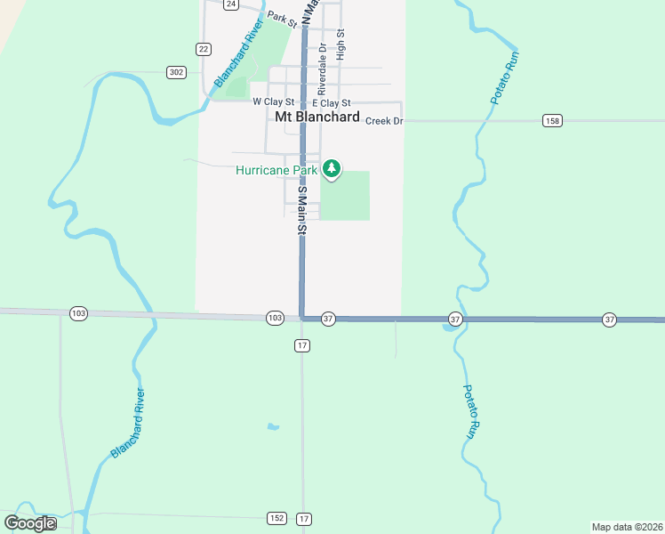 map of restaurants, bars, coffee shops, grocery stores, and more near in Mount Blanchard