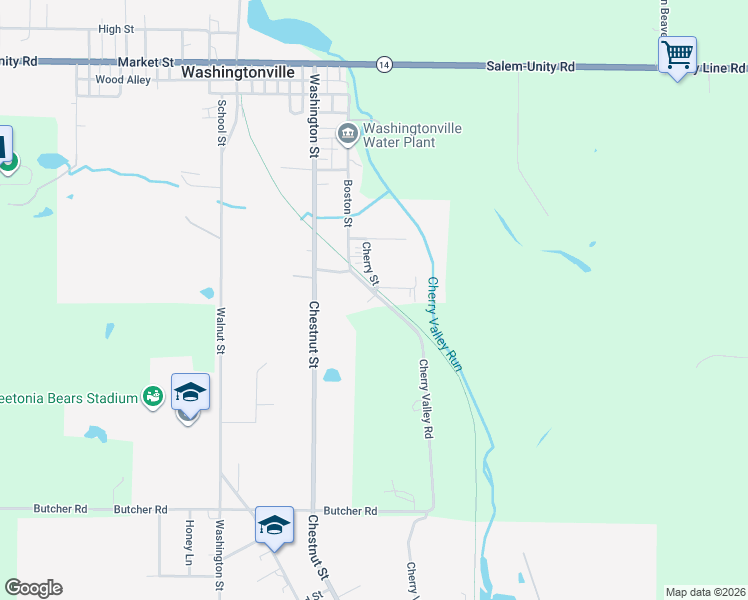 map of restaurants, bars, coffee shops, grocery stores, and more near 505 Cherry Valley Road in Washingtonville