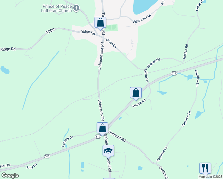 map of restaurants, bars, coffee shops, grocery stores, and more near 169 Johnsonville Road in Bangor