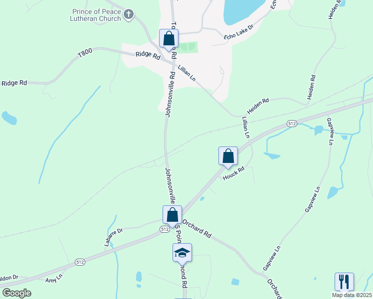 map of restaurants, bars, coffee shops, grocery stores, and more near 169 Johnsonville Road in Bangor