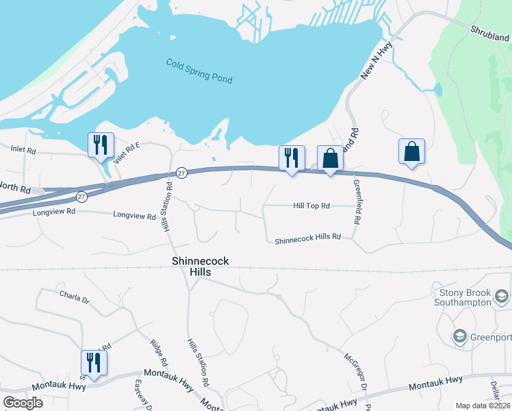 map of restaurants, bars, coffee shops, grocery stores, and more near 21 Arbutus Road in Southampton