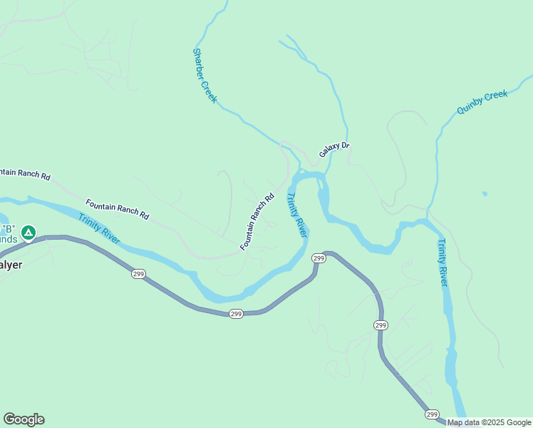 map of restaurants, bars, coffee shops, grocery stores, and more near Fountain Ranch Road in Salyer