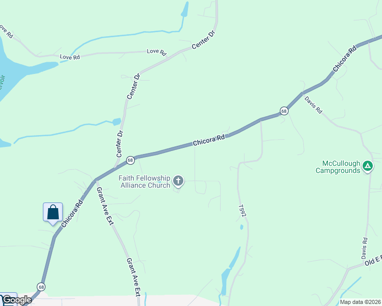map of restaurants, bars, coffee shops, grocery stores, and more near 101 Fared Drive in Butler
