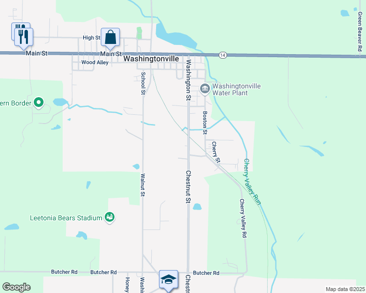 map of restaurants, bars, coffee shops, grocery stores, and more near 835 Washington Street in Washingtonville