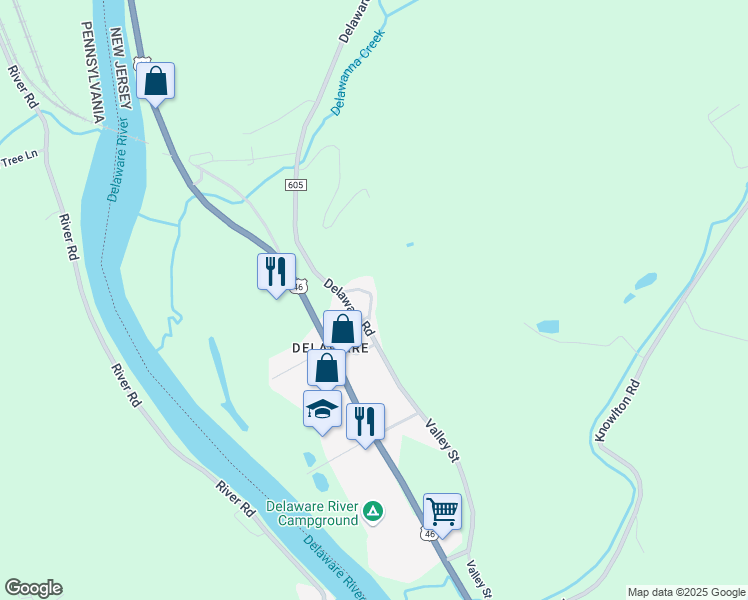 map of restaurants, bars, coffee shops, grocery stores, and more near 6 Ann Street in Knowlton Township