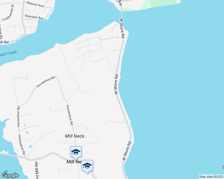 map of restaurants, bars, coffee shops, grocery stores, and more near 950 West Shore Road in Oyster Bay