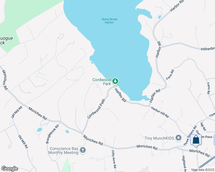 map of restaurants, bars, coffee shops, grocery stores, and more near 30 Cordwood Path in Saint James