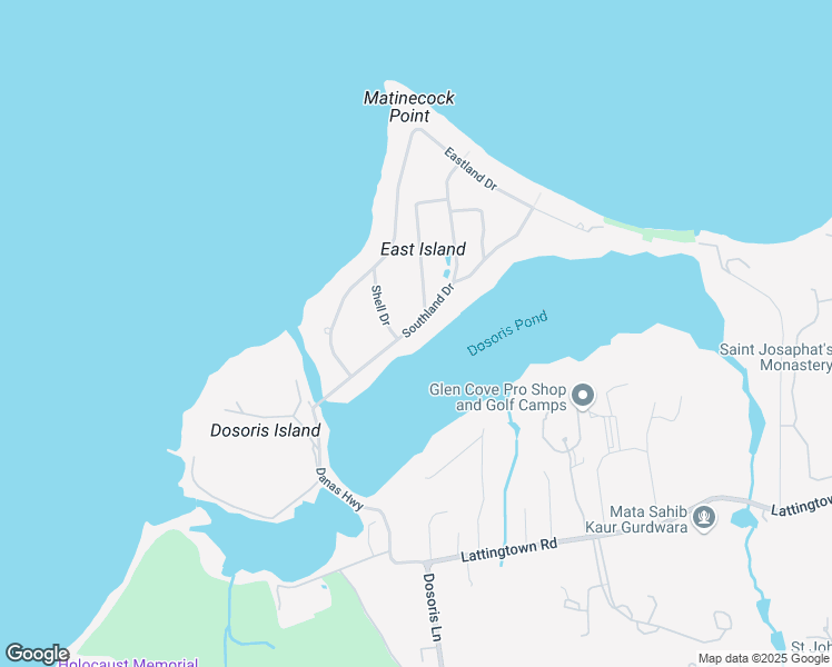 map of restaurants, bars, coffee shops, grocery stores, and more near 1 Mansion Drive in Glen Cove