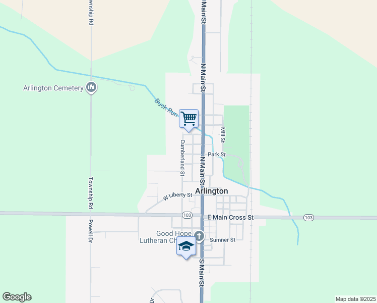 map of restaurants, bars, coffee shops, grocery stores, and more near 126 Deerfield Street in Arlington