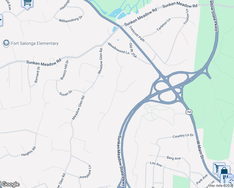 map of restaurants, bars, coffee shops, grocery stores, and more near 17 Wood Hollow Lane in Northport