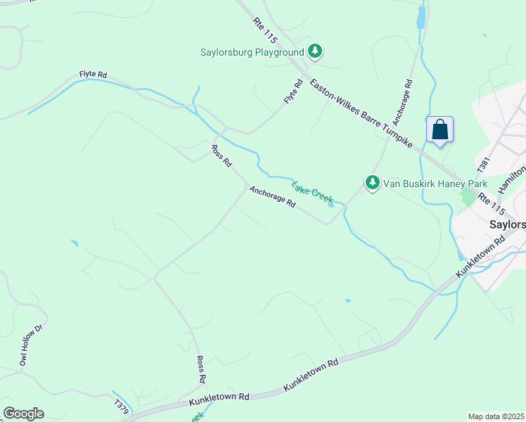 map of restaurants, bars, coffee shops, grocery stores, and more near 3276 Ross Road in Saylorsburg