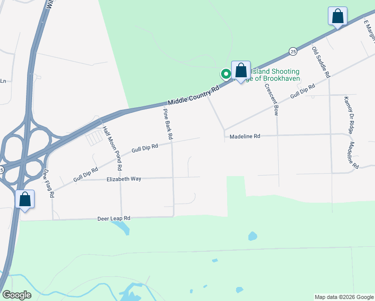 map of restaurants, bars, coffee shops, grocery stores, and more near 23 Pine Bark Road in Ridge